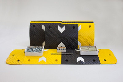 The Ramp People 50mm 5m Rubber Speed Bump Kit with Fixings 10mph