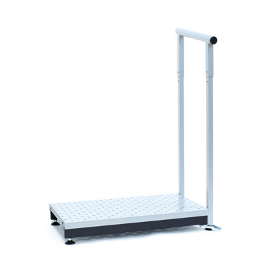 The Ramp People Adjustable Half Step with Handrail Outdoor Steel ...