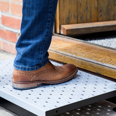 The Ramp People Adjustable Half Step with Handrails - Steel Safety Step ...