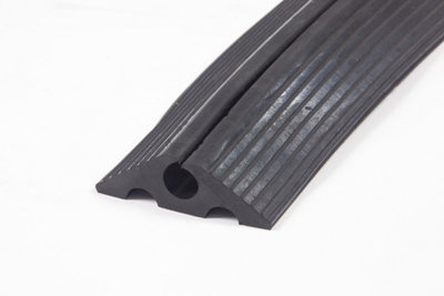 The Ramp People Cable Ramp Black 1m - 9m (9m) 20mm Cable Diameter 2000kg Capacity Rubber Floor Cable Protector