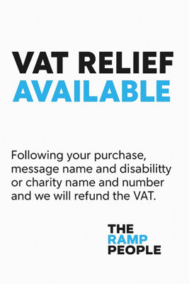 The Ramp People Extra Large Half Step for Rollators 1m x 1m - Platform ...