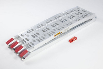 The Ramp People Folding Loading Ramp with Support Legs 2.2m 680kg Capacity Aluminium Motorbike Motorcycle Van Ramp