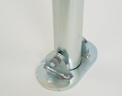 The Ramp People Folding Parking Bollard - Silver Driveway Security Post ...
