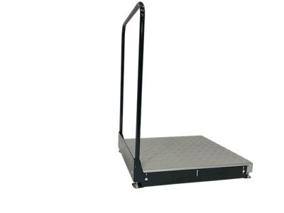 The Ramp People Large Adjustable Half Step with Handrail - Outdoor ...