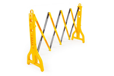 The Ramp People Plastic Expandable Safety Barrier Black & Yellow (Expands up to 2.3m) - Water Filled