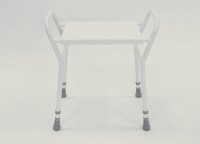 The Ramp People Shower Stool - White Height Adjustable Mobility Aid Lightweight Portable