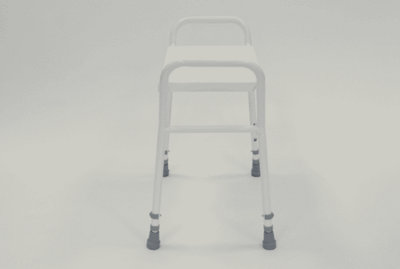 The Ramp People Shower Stool - White Height Adjustable Mobility Aid Lightweight Portable