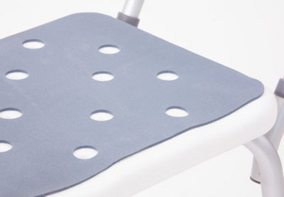 The Ramp People Shower Stool with Handles - Adjustable Height, Aluminium & Plastic, Non Slip Rubber Feet