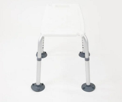 The Ramp People Shower Stool with Handles - Adjustable Height, Aluminium & Plastic, Non Slip Rubber Feet
