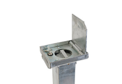 The Ramp People Telescopic Bollard - Silver Steel Telescopic Security ...