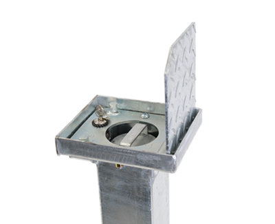 The Ramp People Telescopic Bollard - Silver Steel Telescopic Security ...