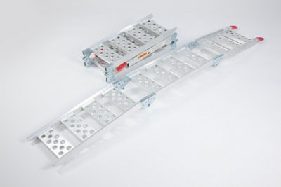 The Ramp People Tri-fold Motorcycle Loading Ramp - Aluminium - 270kg 1985mm Motorbike Quad ATV Ramp Trailer Van