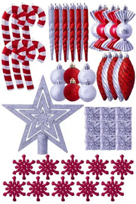 The Red & Silver Bauble 52pc Accessories Set