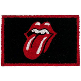 The Rolling Stones Lips Door Door Mat Black/Red (One Size)