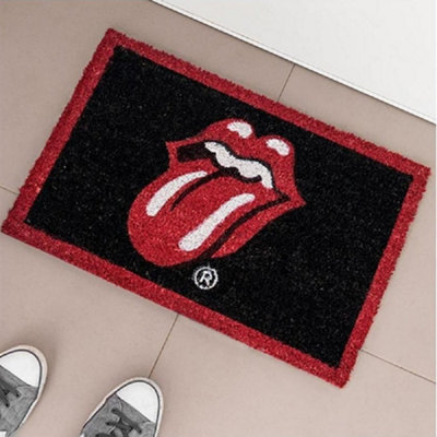 The Rolling Stones Lips Door Door Mat Black/Red (One Size)