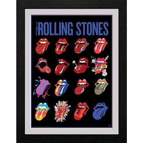 The Rolling Stones Tongues 30 x 40cm Framed Collector Print