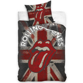 The Rolling Stones Union Jack 100% Cotton Single Duvet Cover - European Size
