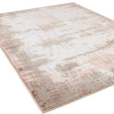 The Rug Edit Ritz Luxe Shimmer Pink Living Room Rug 160x220cm