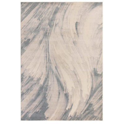 The Rug Edit Viva Swirl Blue Living Room Rug - 120x160cm