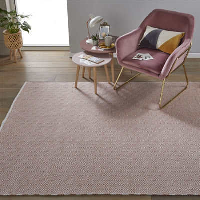The Rug Seller Rose Pink Brittany Rug For Living Room - Extra Large ...