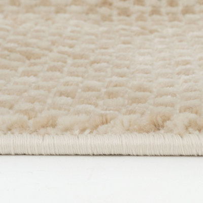 THE RUGS Aura Collection  Area Rugs with Modern Dots Design in Grey and Beige 6060