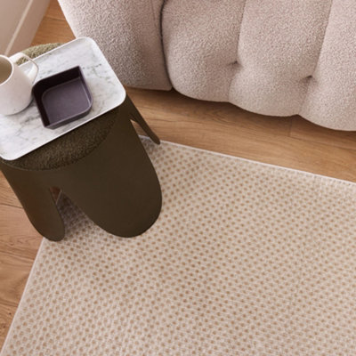 THE RUGS Aura Collection  Area Rugs with Modern Dots Design in Grey and Beige 6060