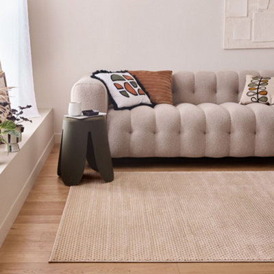 THE RUGS Aura Collection  Area Rugs with Modern Dots Design in Grey and Beige 6060