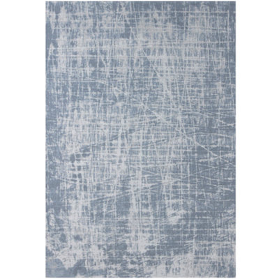 THE RUGS Carina Collection Rugs in Blue 6923 Non-Slip Machine Washable