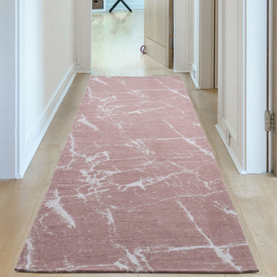 THE RUGS Carina Collection Rugs in Pink 6956 Non-Slip Machine Washable