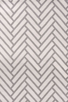 The Rugs Loft Light Grey and Ivory Herringbone Living Room Area Rug and ...
