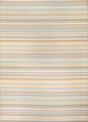 THE RUGS Rainbow Reversible Waterproof Outdoor Patio Garden Rug Beige ...
