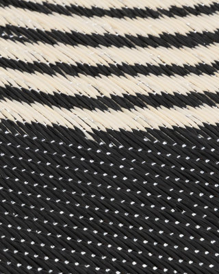 THE RUGS Reversible Waterproof Abstract Outdoor Rug Urban 1010 Black&Beige
