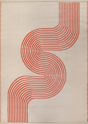 THE RUGS Reversible Waterproof Abstract Outdoor Rug Urban 1010 Terra&Beige