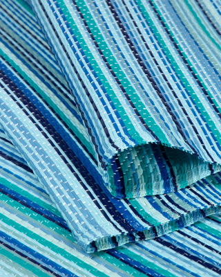 THE RUGS Reversible Waterproof Outdoor Rugs Rainbow 1020 Blue