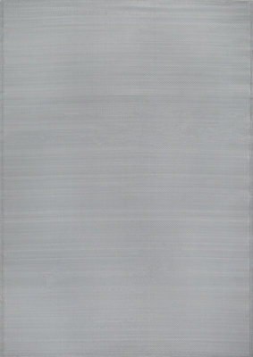 THE RUGS Reversible Waterproof Plain Outdoor Rug Urban 1000 Grey