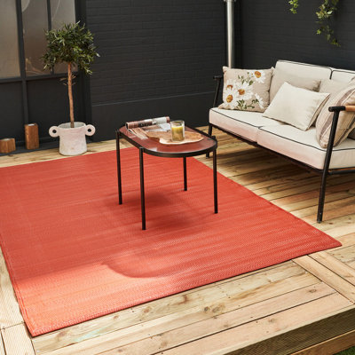 THE RUGS Reversible Waterproof Plain Outdoor Rug Urban 1000 Terra