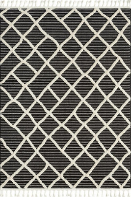 THE RUGS Scandi Collection Area Rugs - Scandinavian Design Living Room Rugs and Runners in Anthracite-White