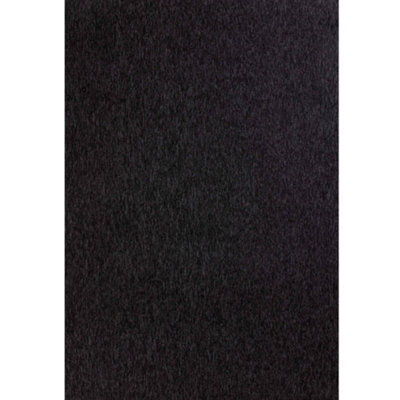 THE RUGS Solid Design Low Pile Living Room Rugs in Dark Grey Flex Collection 1000DG