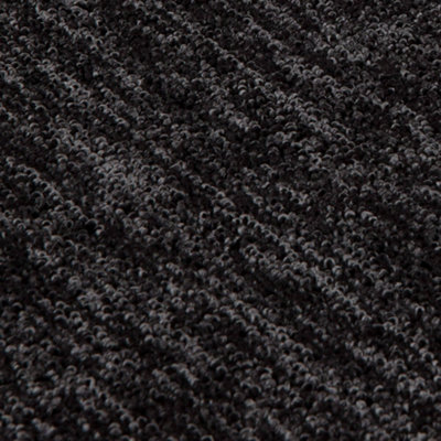 THE RUGS Solid Design Low Pile Living Room Rugs in Dark Grey Flex Collection 1000DG