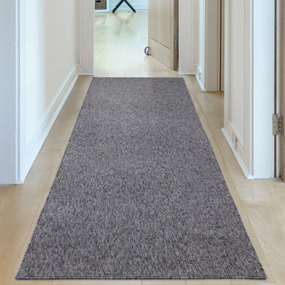 THE RUGS Solid Design Low Pile Living Room Rugs in Grey Flex Collection ...