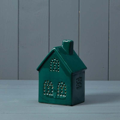 The Satchville Gift Company Ceramic Sage LED House