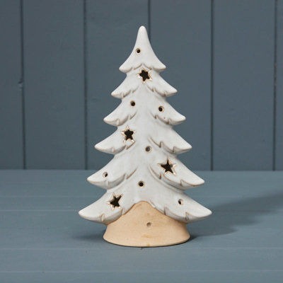 Metal christmas tree tealight holder