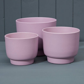 The Satchville Gift Company Griebling Lavender Ceramic Footed Pot D15cm