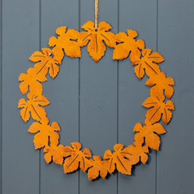 The Satchville Gift Company Hanging Metal Leaf Wreath