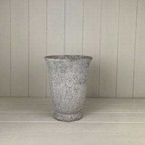 The Satchville Gift Company Tapered Wash Grey Cement Pot