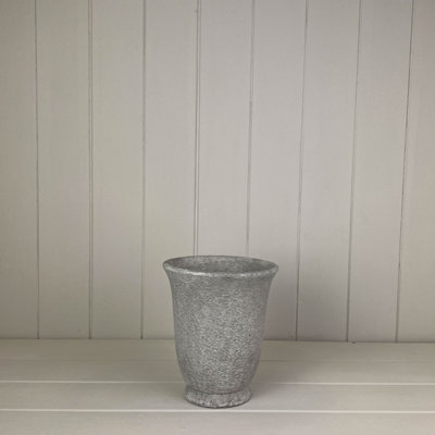 The Satchville Gift Company Tapered Wash Grey Cement Pot