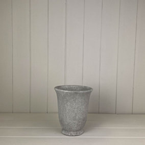 The Satchville Gift Company Tapered Wash Grey Cement Pot