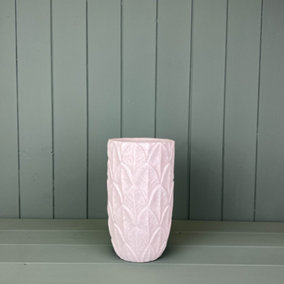 The Satchville Gift Company White Cement Pot