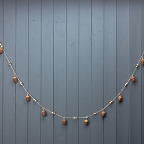 The Satchville Gift Company Wool Acorn Garland