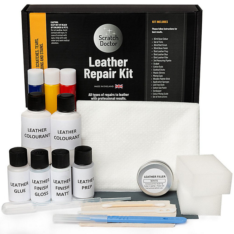 Red Leather Repair Kit For Holes, Tears, Scratches, Burns Etc in Furniture